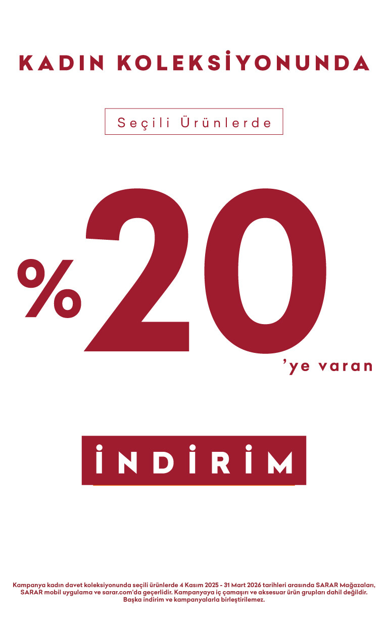 Kadın Koleksiyonunda Seçili Ürünlerde %20 İndirim