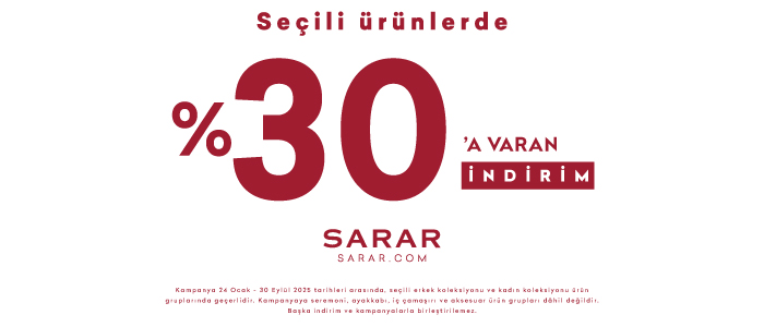 Seçili Erkek Ürünlerinde %30 İndirim
