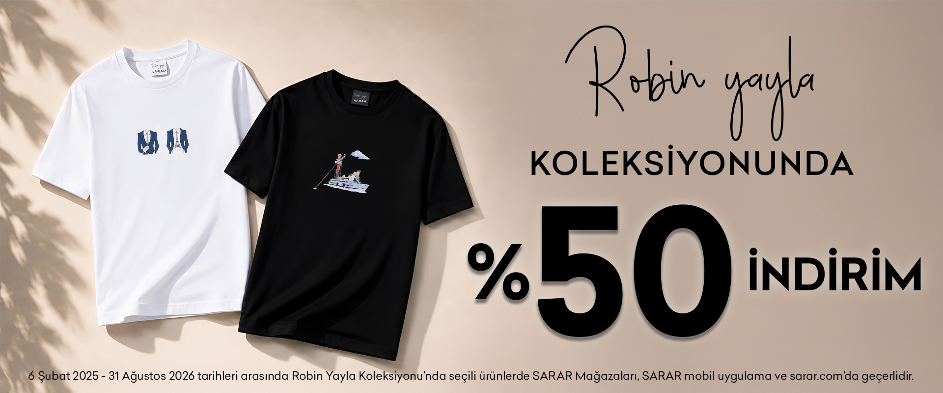 Robin Yayla Koleksiyonunda %50 İndirim