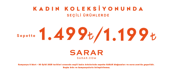 Seçili Kadın Ürünlerinde Tek Fiyat 1.499,99 TL -1.199,99 TL