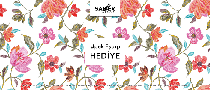 Her 8.000 TL'de 1 adet İpek Eşarp Hediye
