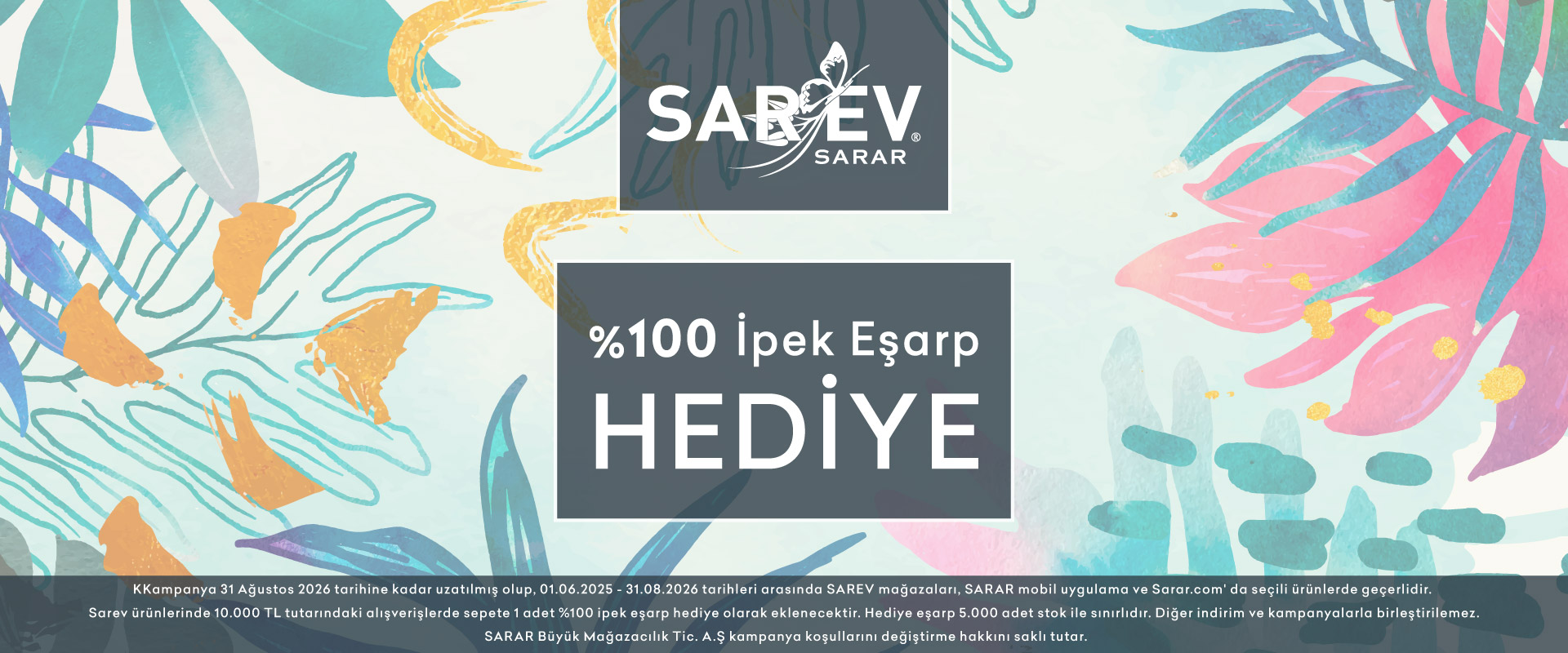 Her 10 .000 TL 'de 1 adet İpek Eşarp Hediye