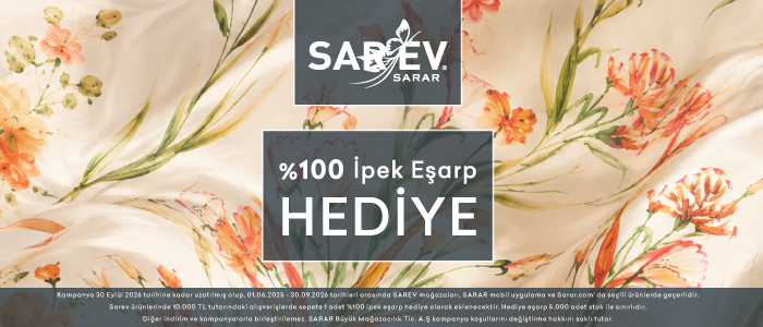 Her 10 .000 TL 'de 1 adet İpek Eşarp Hediye