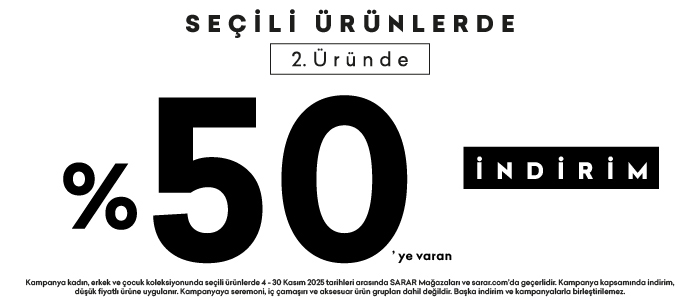 Seçili Ürünlerde Sepette Uygun Fiyatlı 2. Üründe %50' ye Varan İndirim