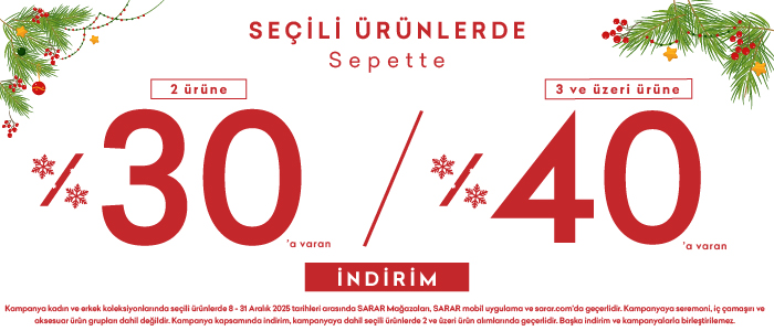 Seçili Ürünlerde Sepette 2 Ürüne %30'a Varan İndirim, 3 Ve Üzeri Ürüne %40'a Varan İndirim