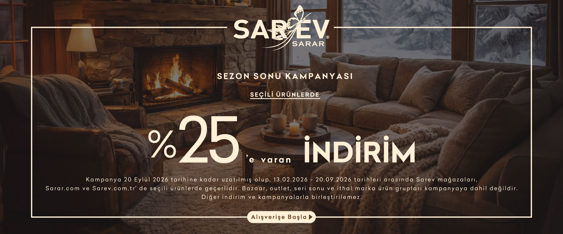 Sarev Seçili Ürünlerde %25 Sezon Sonu Kampanyası