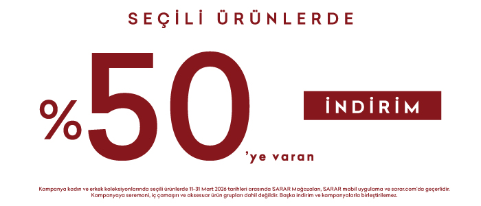 Seçili Ürünlerde  %50’ye Varan İndirim