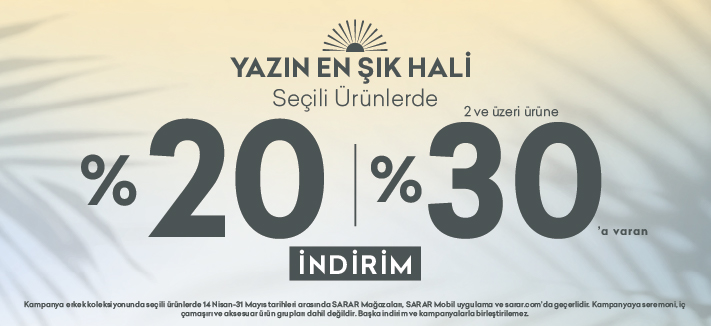 Seçili ürünlerde %20, 2 ve Üzeri Alımlarda %30 İndirim