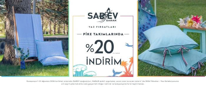  SEÇİLİ SAREV PİKE ÜRÜNLERİNDE %20 İNDİRİM 