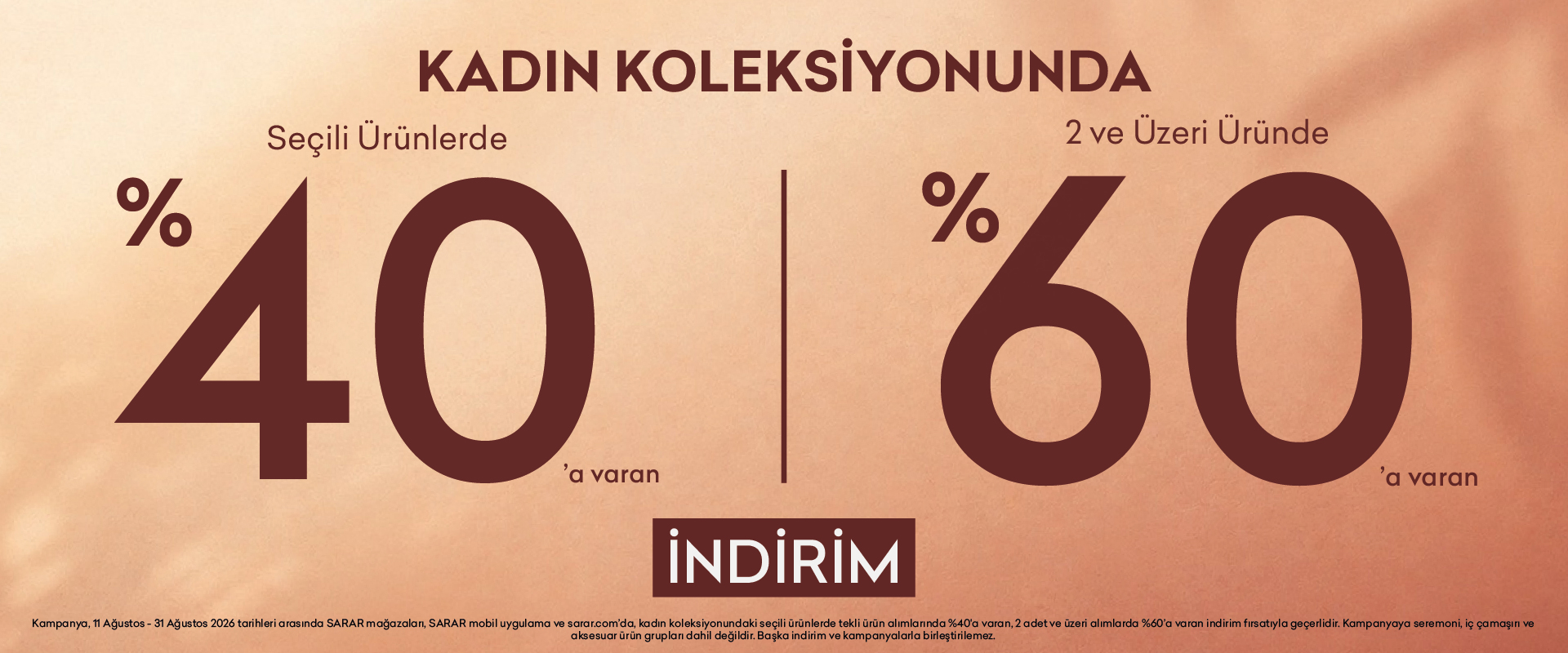 Seçili Ürünlerde Sepette İkili Alımlarda %60 İndirim