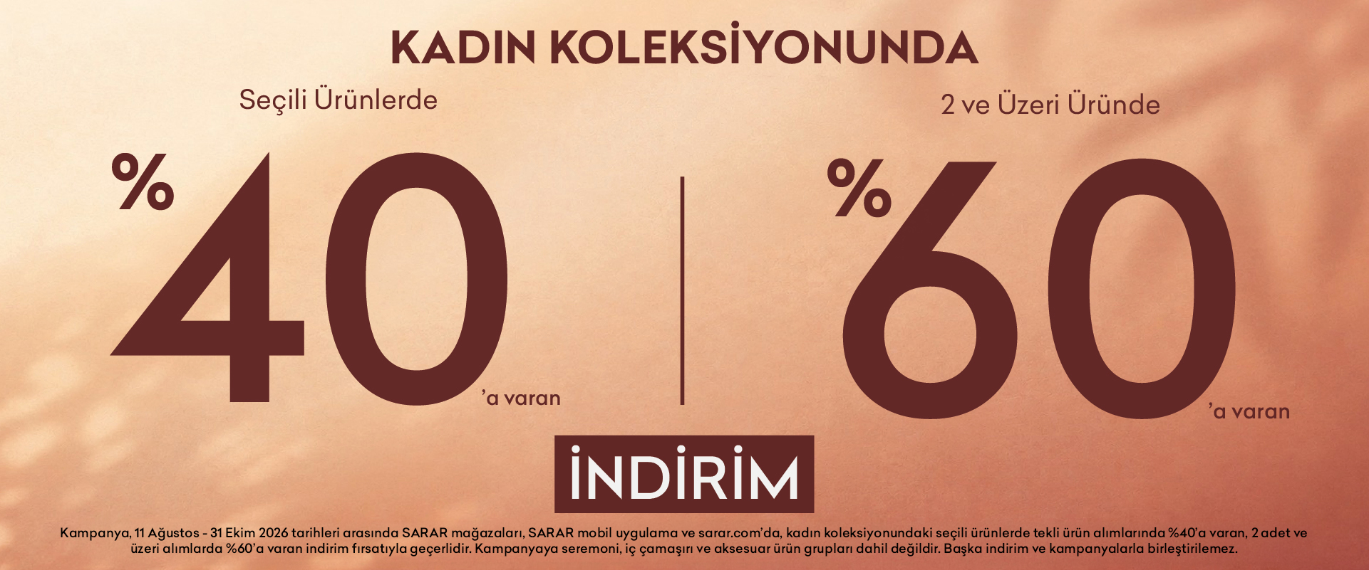 Seçili Ürünlerde Sepette İkili Alımlarda %60 İndirim