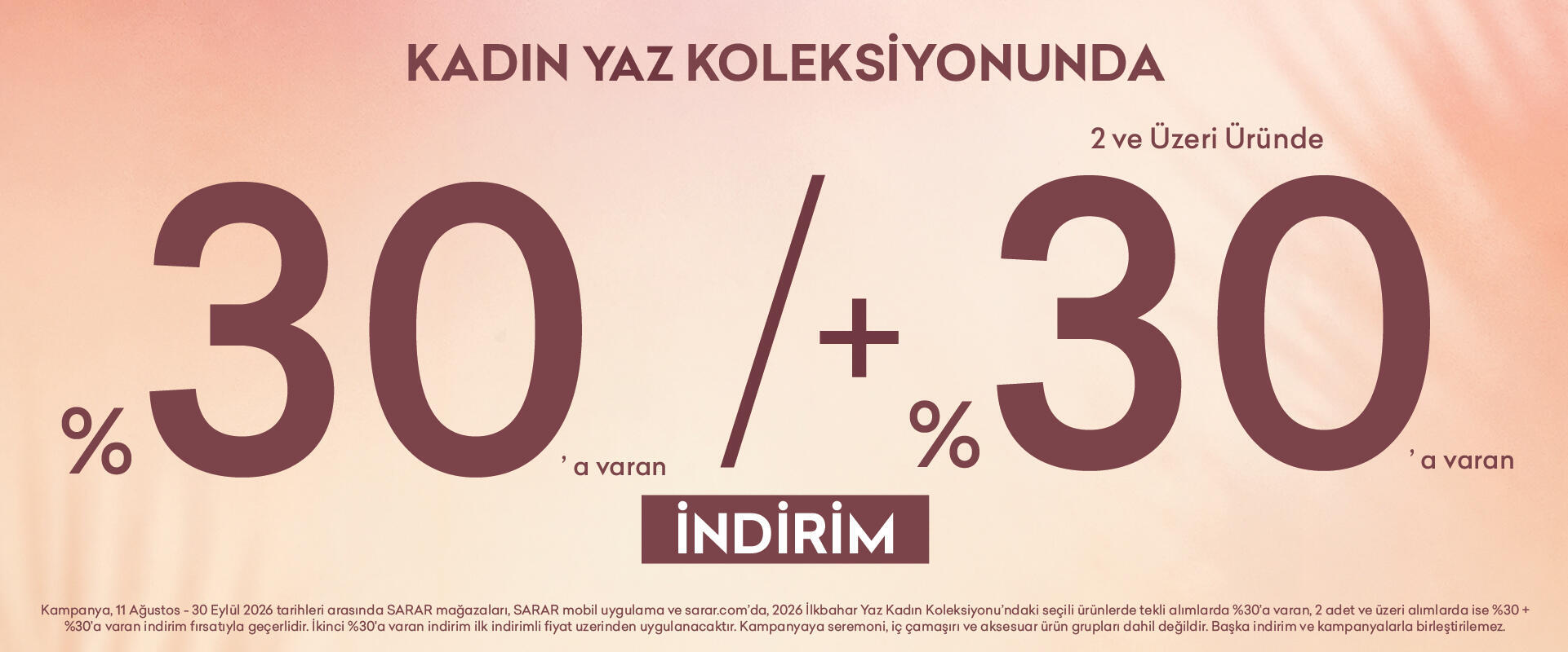 Seçili Ürünlerde %30, İkili Alımda Ek %30 İndirim