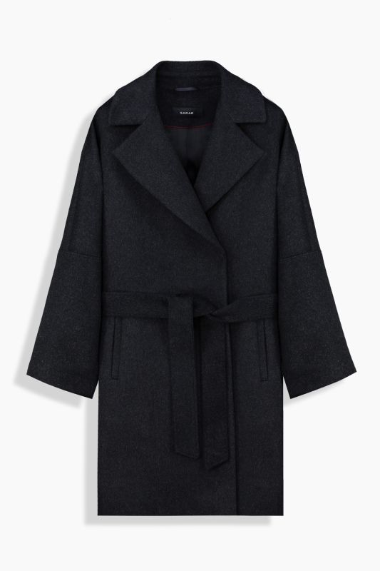 Alasa Kaşmir Antrasit Kaban - SARAR WOMAN