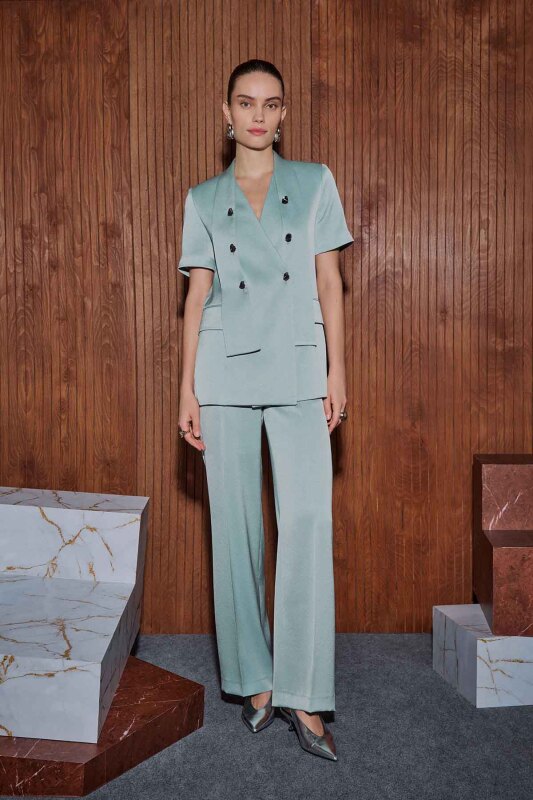 Fraba Çağla Yeşili Pantolon - SARAR WOMAN