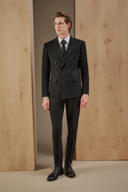 Golden Resta Slim Fit Siyah Takım Elbise - INTERVIEW