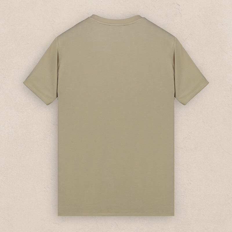 O Yaka Bej Erkek Tişört - INTERVIEW