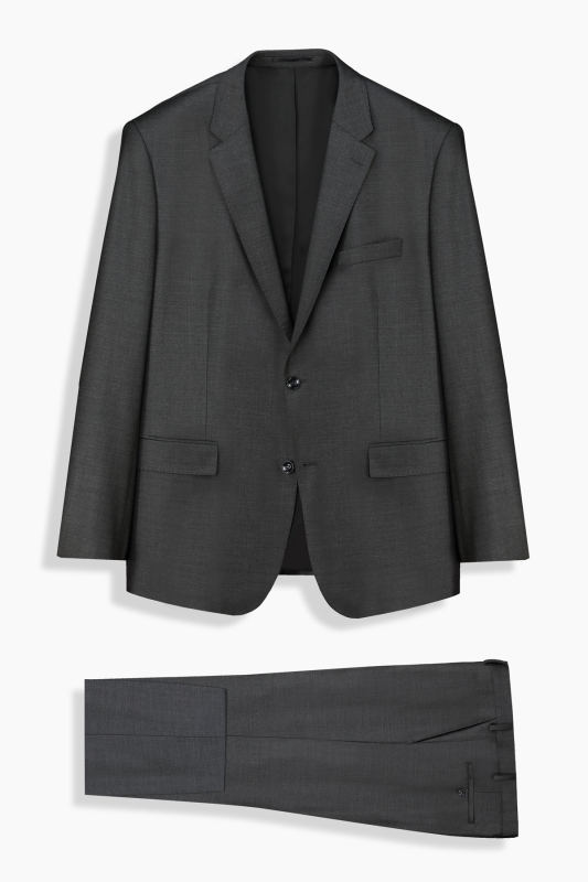 Jam Saxon Regular Fit Büyük Beden Koyu Gri Takım Elbise - SARAR