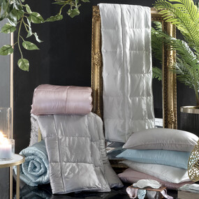 Ophelia Ekru İpek Yorgan Çift Kişilik-Limited Edition - SAREV