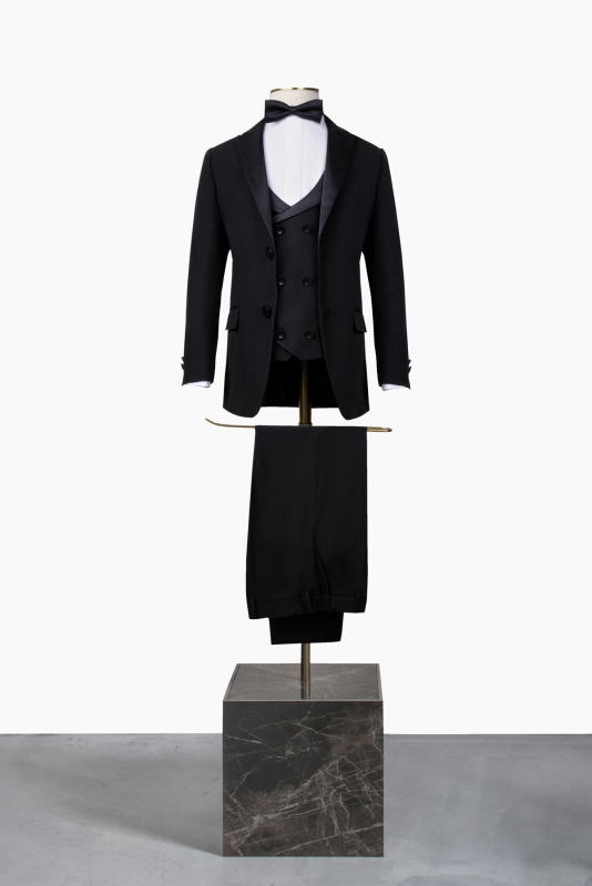 Richie Carlo Hood Papyon Yelek Takım Slim Fit Çocuk Smokin - INTERVIEW