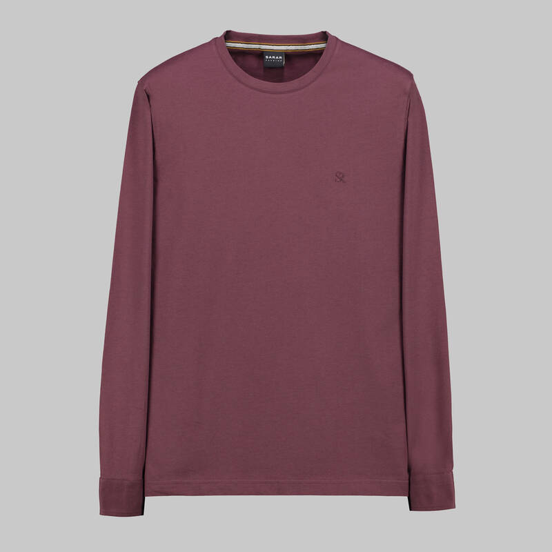 SARAR PREMIUM - SARAR PREMIUM BİSİKLET YAKA BORDO SWEATSHIRT
