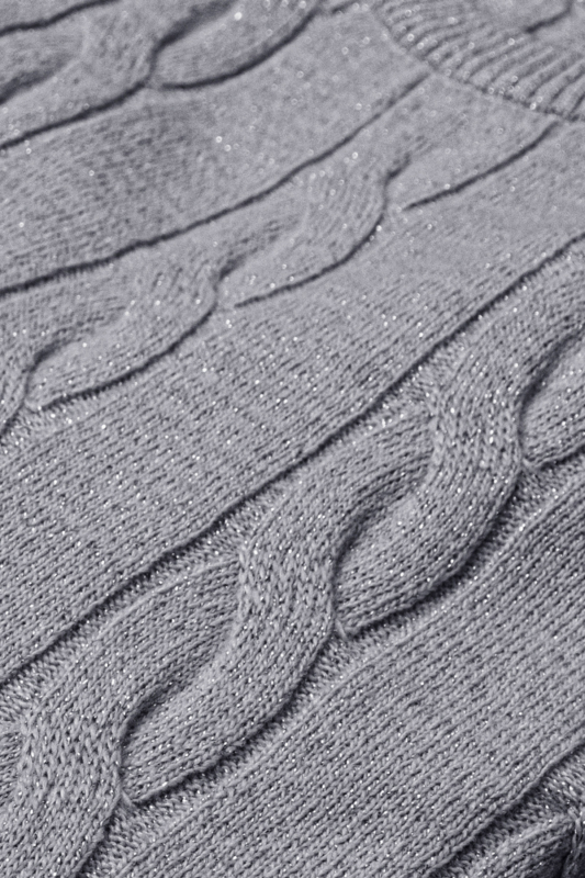 Seraphine Bisiklet Yaka Gri Triko - SARAR WOMAN