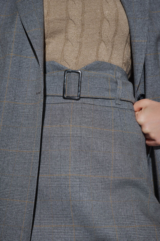 Seraphine Bisiklet Yaka Bej Triko - SARAR WOMAN