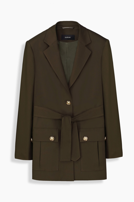 Solin Safari Koyu Haki Ceket - SARAR WOMAN