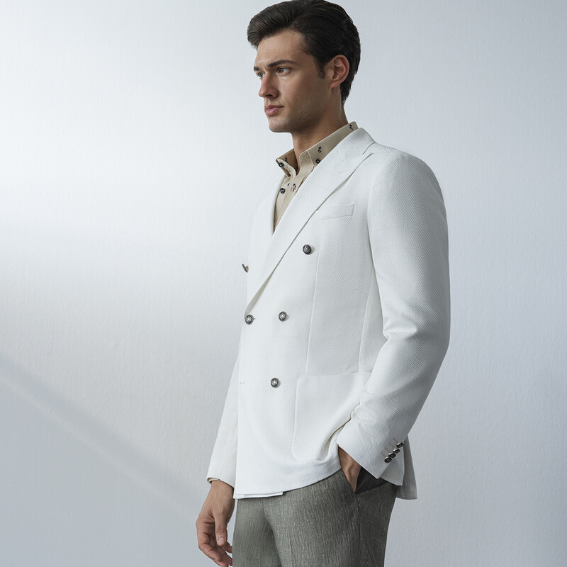 Thita Slim Fit Ekru Ceket - SARAR